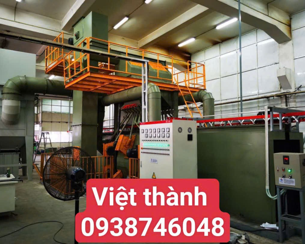 máy phun bi làm sạch dầm H