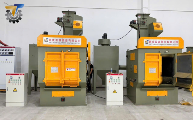 mua máy phun bi giỏ lăn ở đâu