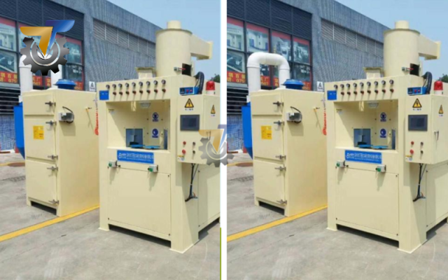 máy phun cát tự động mâm xoay
